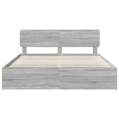 Struttura del letto Grigio Sonoma 180 x 200 cm Pino massello | homemem39