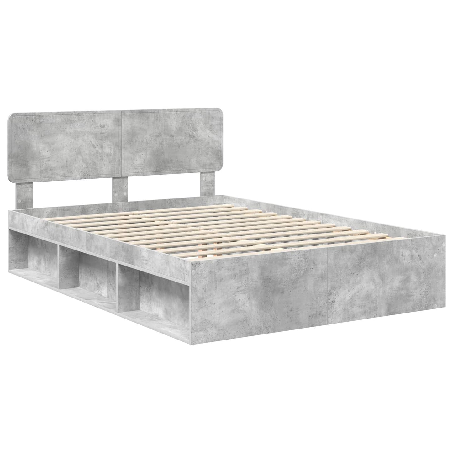 Struttura del letto Calcestruzzo 160 x 200 cm Pino massello | homemem39