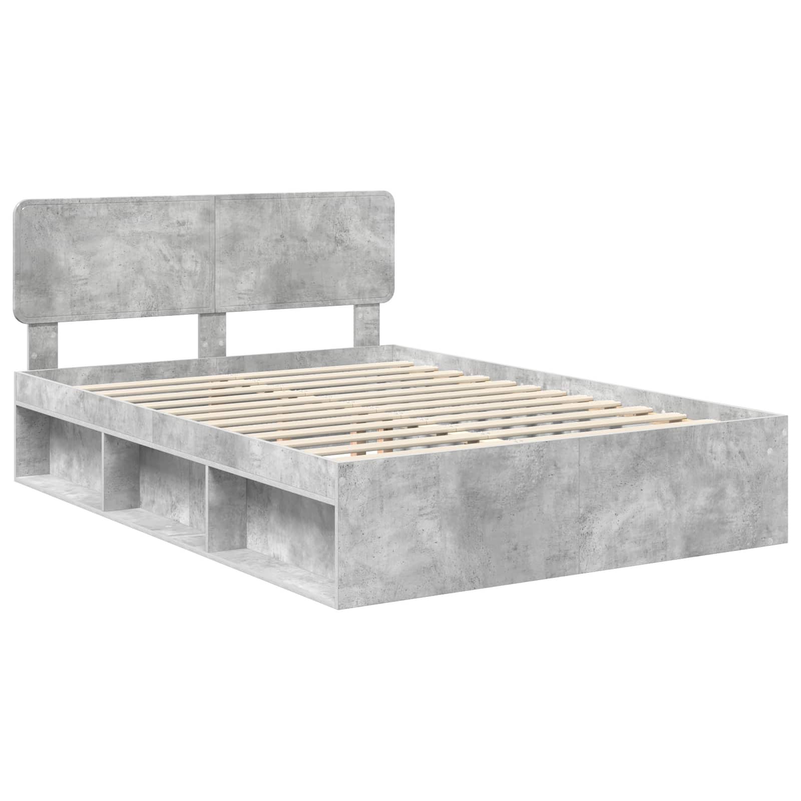 Struttura del letto Calcestruzzo 160 x 200 cm Pino massello | homemem39
