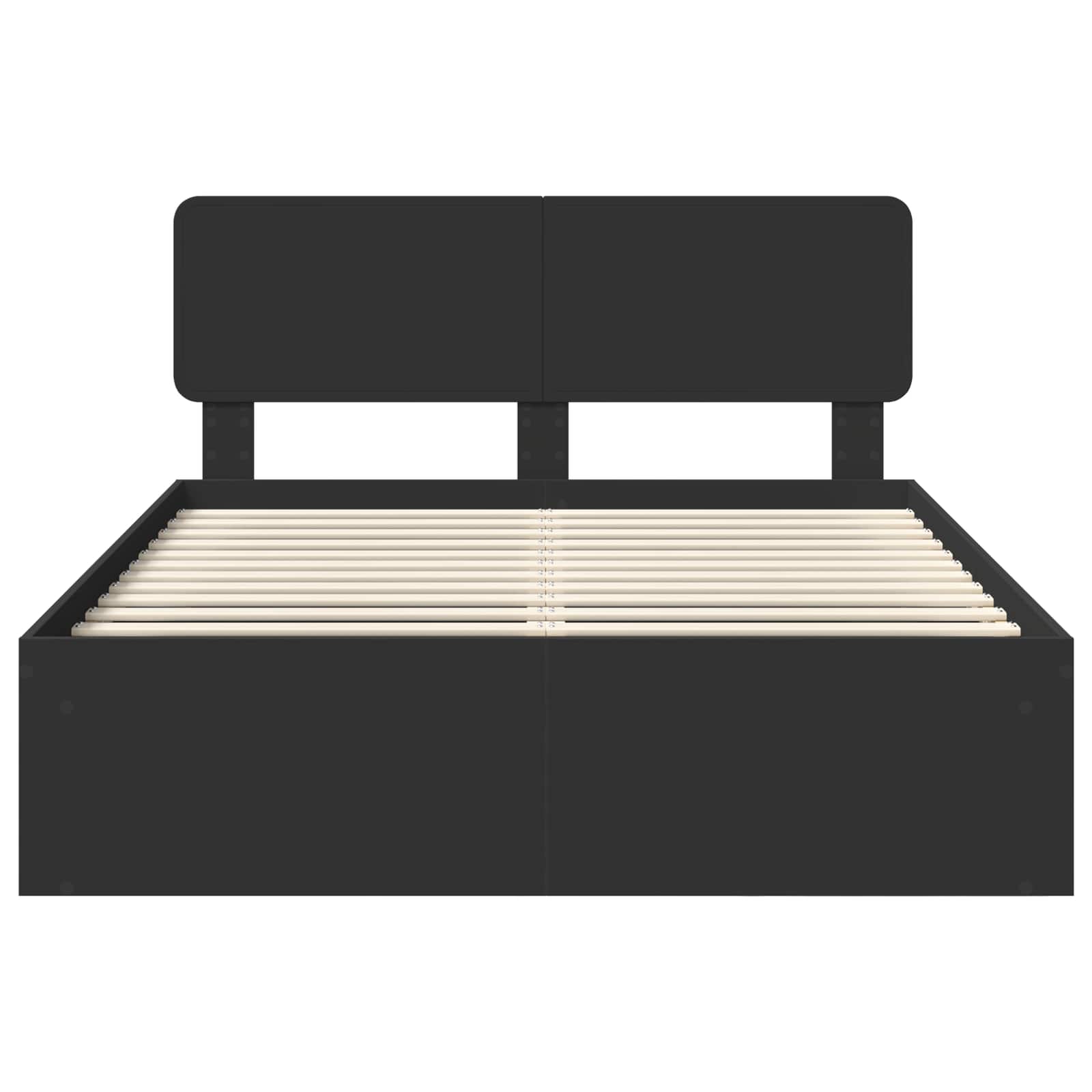 Struttura del letto Nero 150 x 200 cm Pino massello | homemem39