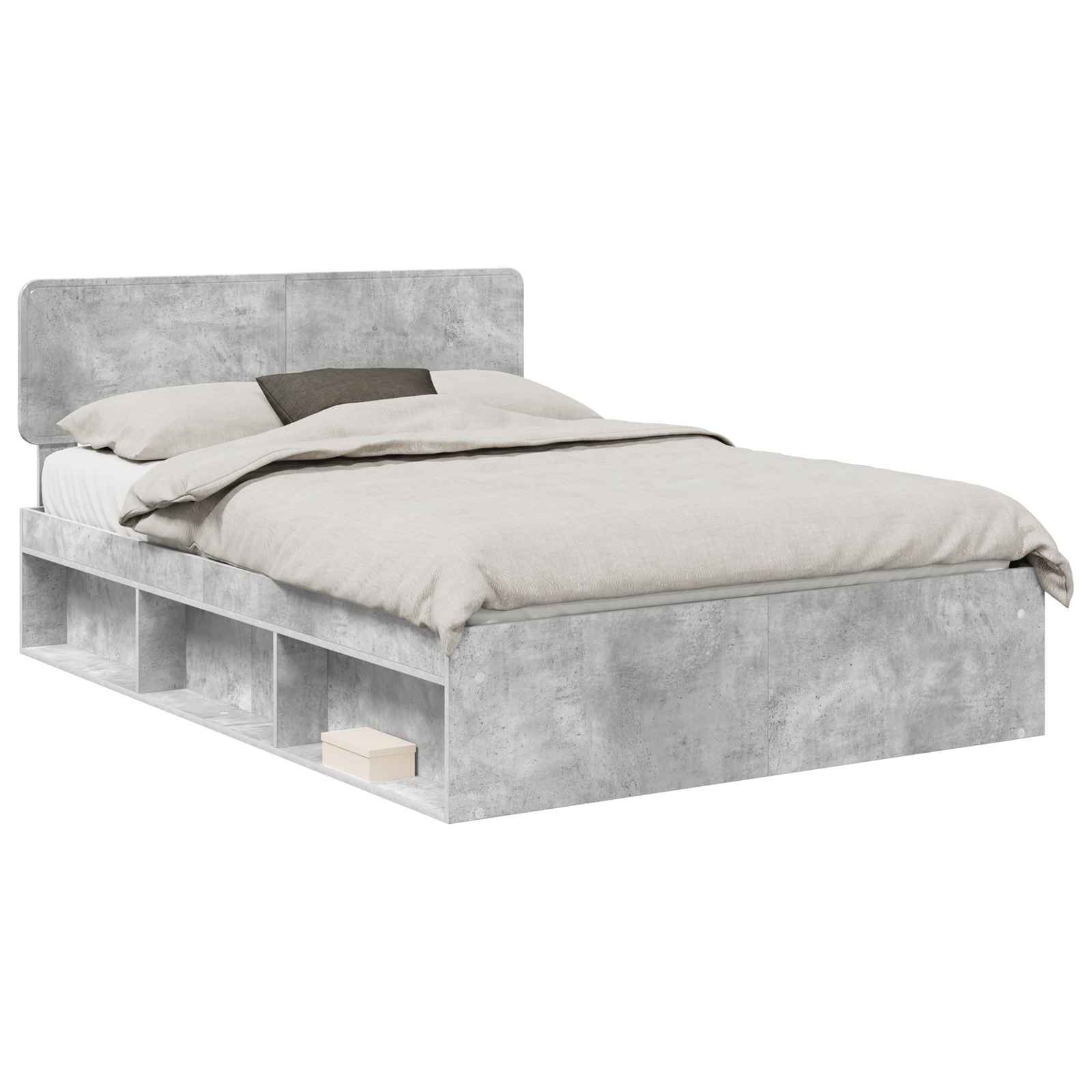 Struttura del letto Grigio Concretè 150 x 200 cm Pino massello | homemem39