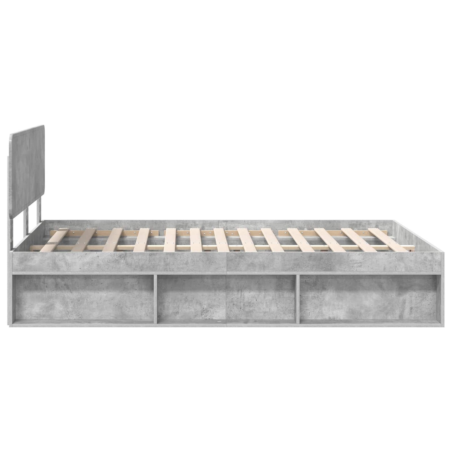 Struttura del letto Grigio Concretè 150 x 200 cm Pino massello | homemem39