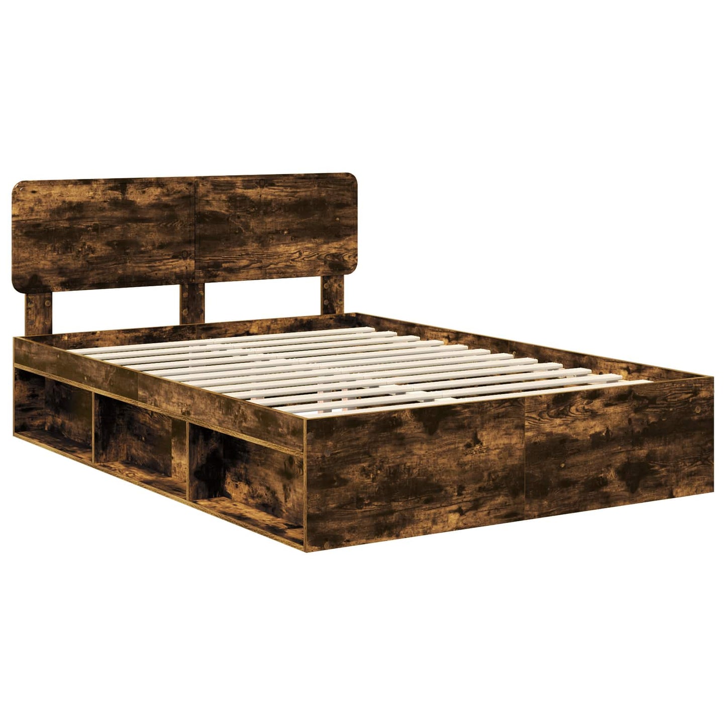 Struttura del letto Rovere fumé 150 x 200 cm Pino massello | homemem39