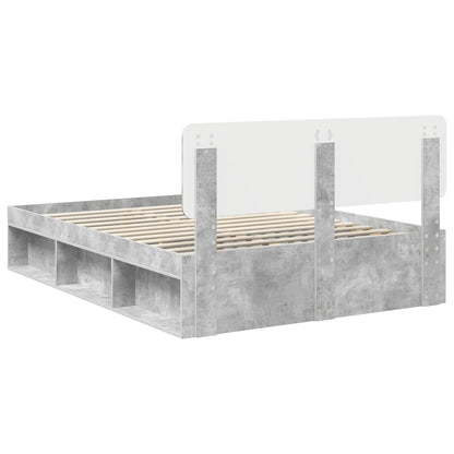 Struttura del letto Calcestruzzo 140 x 200 cm Pino massello | homemem39