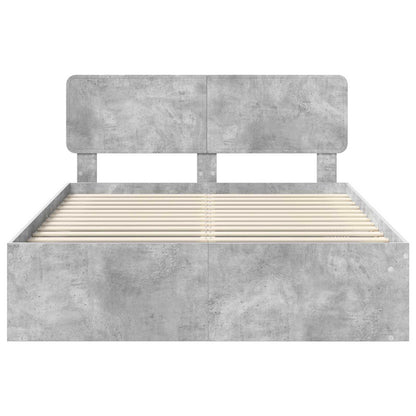 Struttura del letto Calcestruzzo 140 x 200 cm Pino massello | homemem39