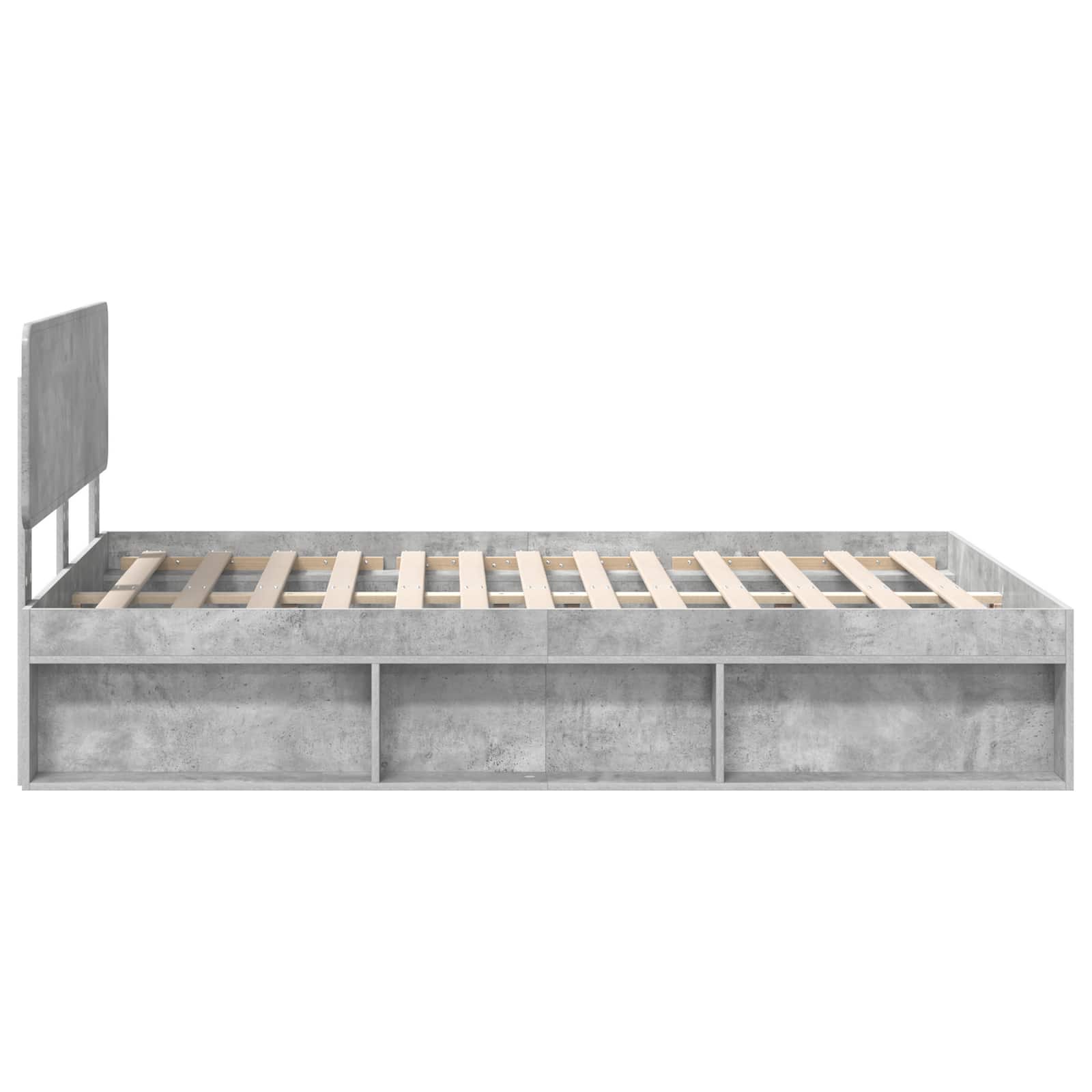 Struttura del letto Calcestruzzo 140 x 200 cm Pino massello | homemem39