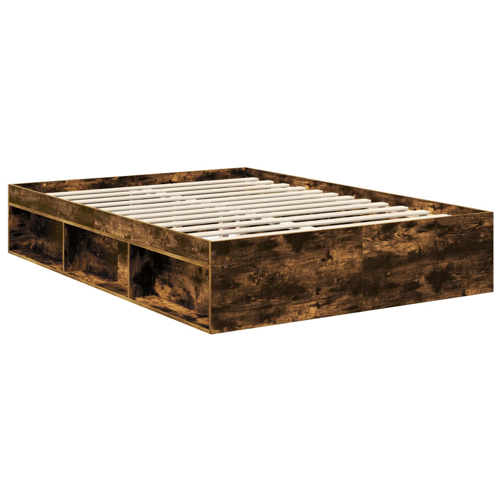 Struttura del letto Rovere fumé 140 x 200 cm Pino massello | homemem39