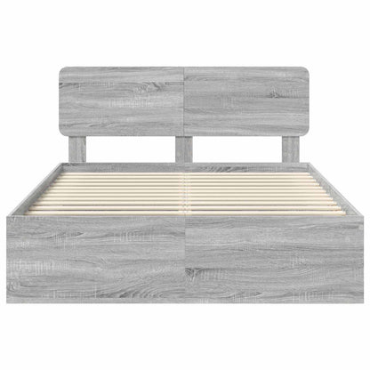 Struttura del letto Grigio Sonoma 140 x 200 cm Pino massello | homemem39
