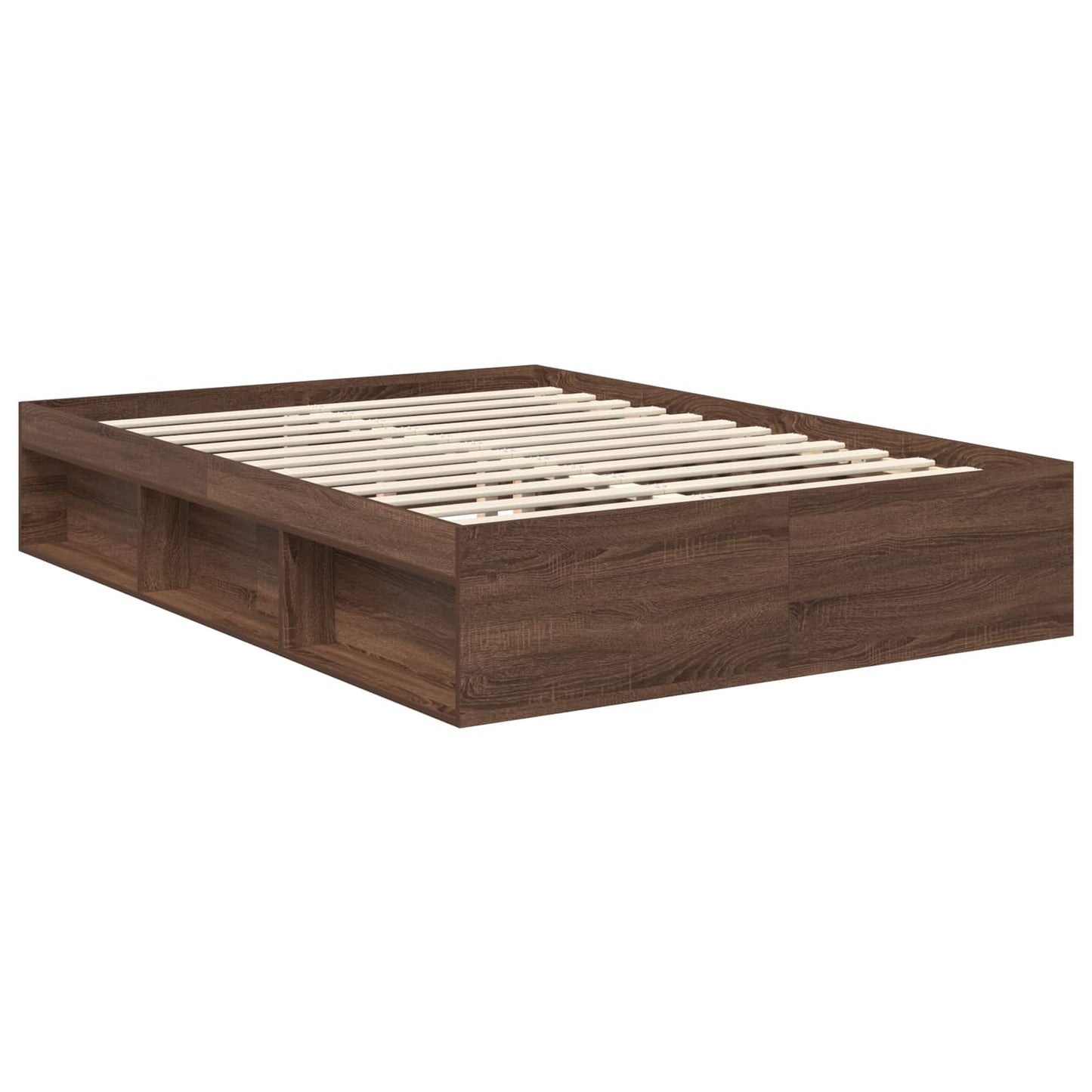 Struttura del letto Rovere Marrone 140 x 200 cm Pino massello | homemem39