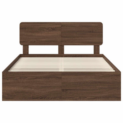 Struttura del letto Rovere Marrone 140 x 200 cm Pino massello | homemem39