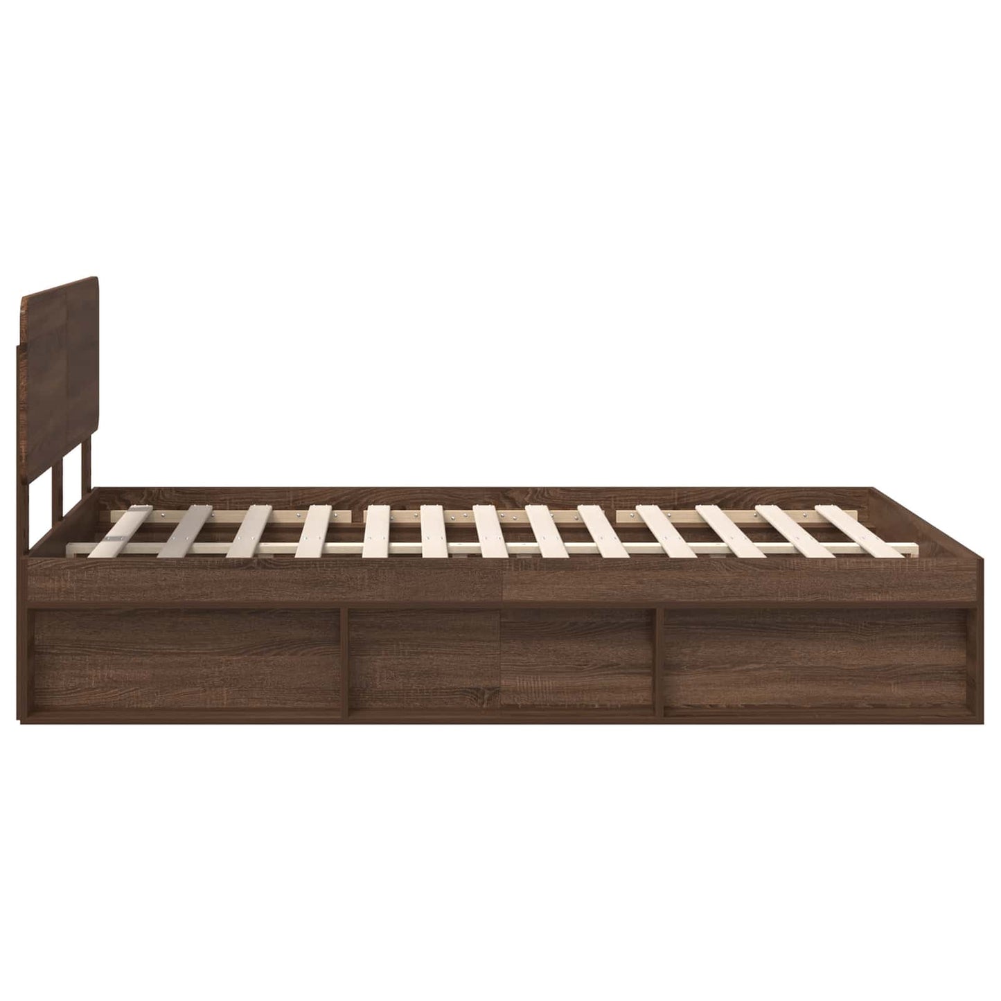 Struttura del letto Rovere Marrone 140 x 200 cm Pino massello | homemem39