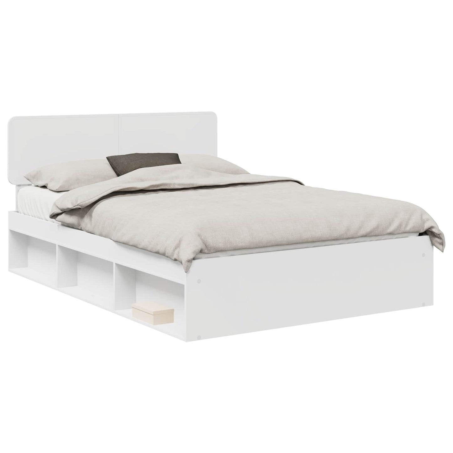 Struttura del letto Bianco 140 x 190 cm Pino massello | homemem39