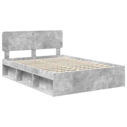 Struttura del letto Calcestruzzo 140 x 190 cm Pino massello | homemem39