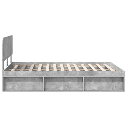 Struttura del letto Calcestruzzo 140 x 190 cm Pino massello | homemem39