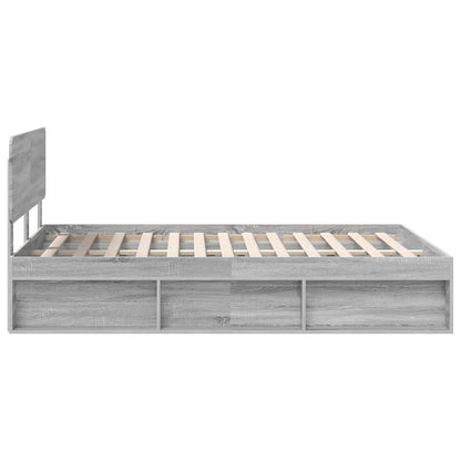 Struttura del letto Grigio Sonoma 140 x 190 cm Pino massello | homemem39
