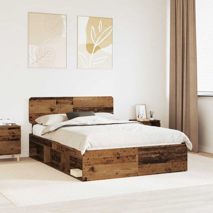 Struttura del letto Legno vecchio 140 x 190 cm Pino massello | homemem39