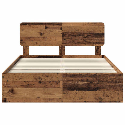 Struttura del letto Legno vecchio 140 x 190 cm Pino massello | homemem39