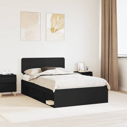 Struttura del letto Nero 135 x 190 cm Pino massello | homemem39