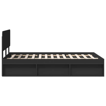 Struttura del letto Nero 135 x 190 cm Pino massello | homemem39