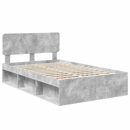 Struttura del letto Grigio Concretè 135 x 190 cm Pino massello | homemem39