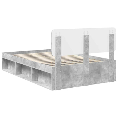 Struttura del letto Grigio Concretè 135 x 190 cm Pino massello | homemem39