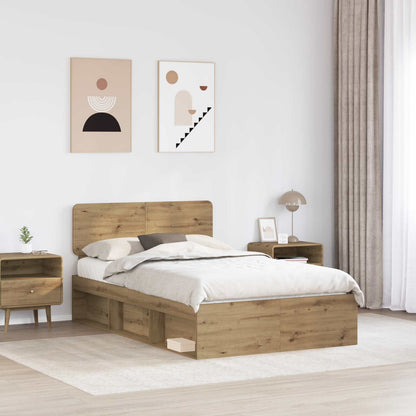 Struttura del letto Rovere Artigianale 135 x 190 cm | homemem39