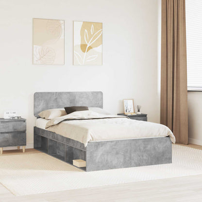Struttura del letto Calcestruzzo 120 x 200 cm Pino massello | homemem39