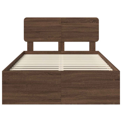 Struttura del letto Rovere Marrone 120 x 200 cm Pino massello | homemem39