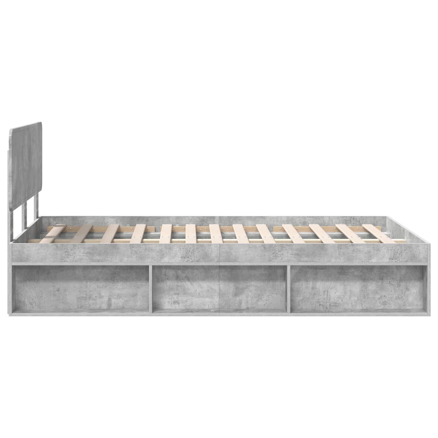 Struttura del letto Calcestruzzo 120 x 190 cm Pino massello | homemem39