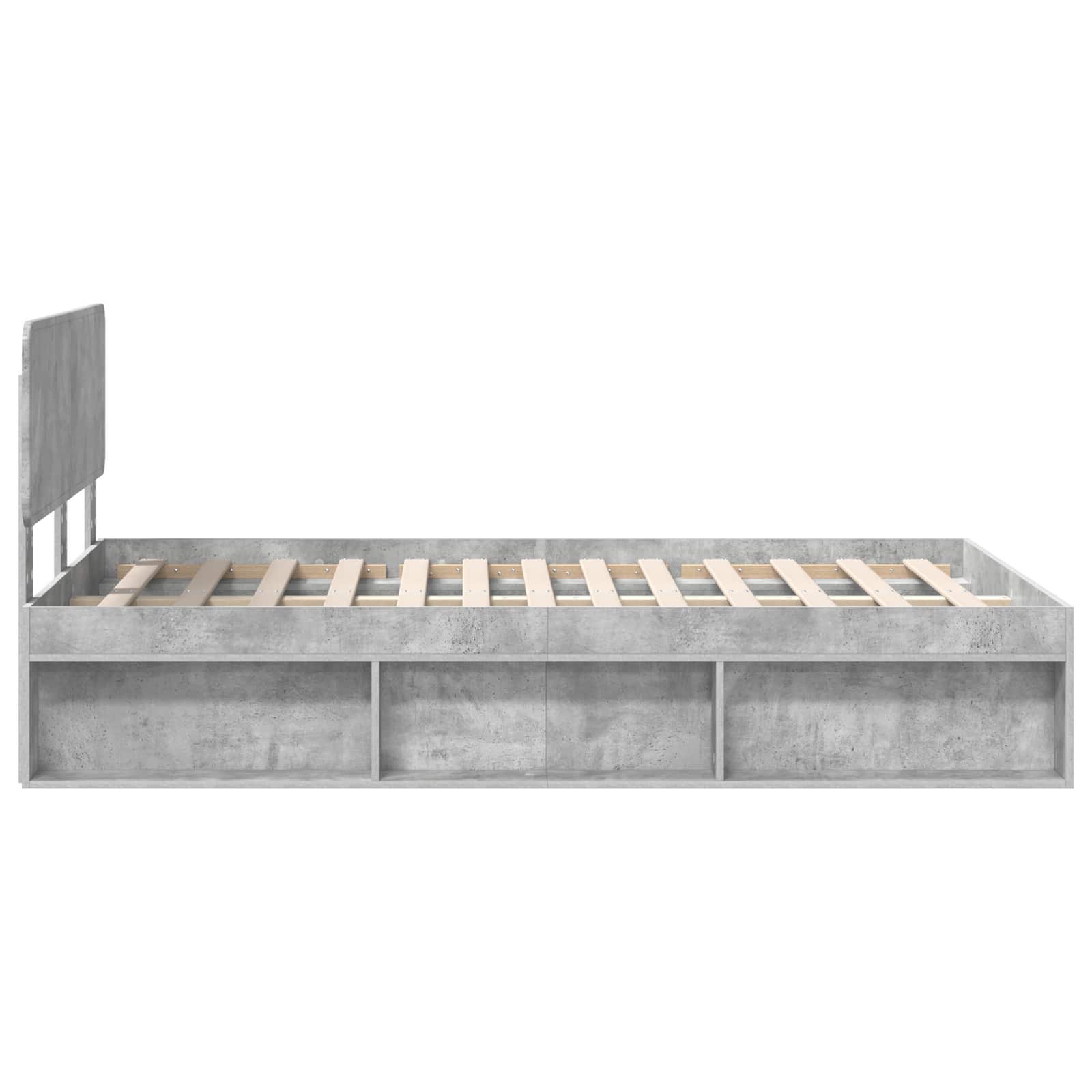 Struttura del letto Calcestruzzo 120 x 190 cm Pino massello | homemem39