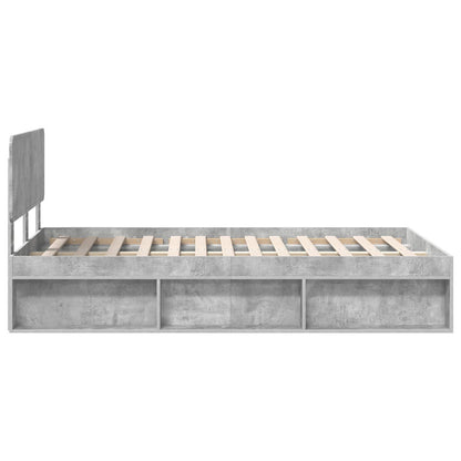 Struttura del letto Calcestruzzo 120 x 190 cm Pino massello | homemem39