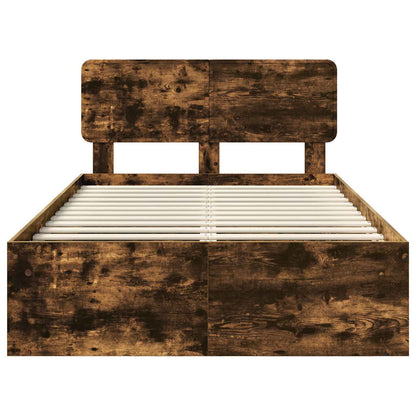 Struttura del letto Rovere fumé 120 x 190 cm Pino massello | homemem39