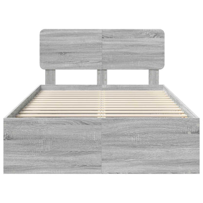 Struttura del letto Grigio Sonoma 120 x 190 cm Pino massello | homemem39