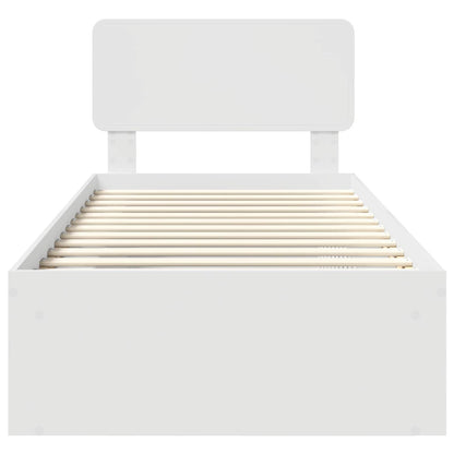 Struttura del letto Bianco 100 x 200 cm Pino massello | homemem39