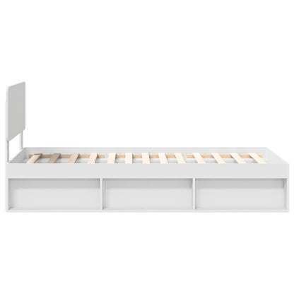 Struttura del letto Bianco 100 x 200 cm Pino massello | homemem39