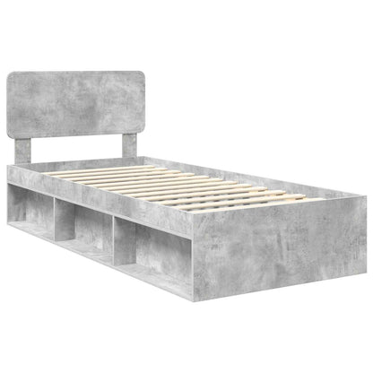 Struttura del letto Grigio Concretè 100 x 200 cm Pino massello | homemem39