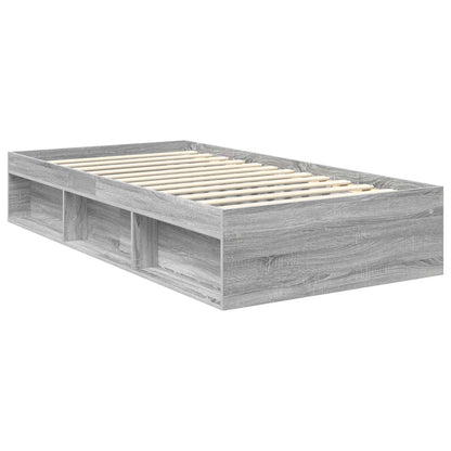 Struttura del letto Grigio Sonoma 100 x 200 cm Pino massello | homemem39