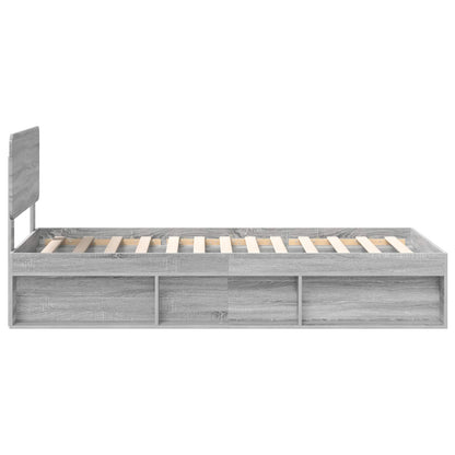 Struttura del letto Grigio Sonoma 100 x 200 cm Pino massello | homemem39
