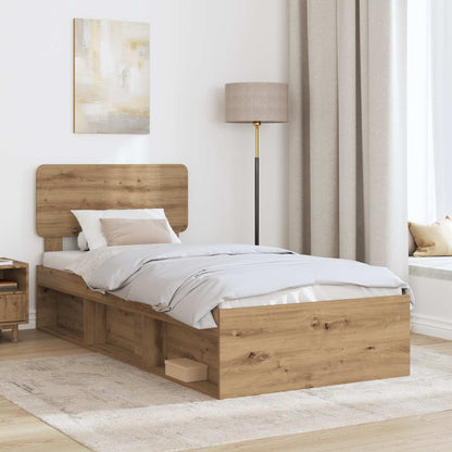 Struttura del letto Rovere Artigianale 100 x 200 cm | homemem39
