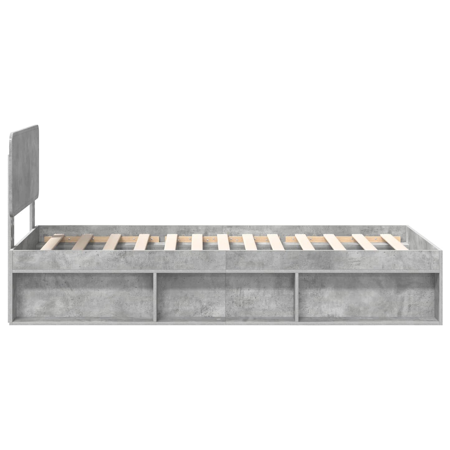 Struttura del letto Calcestruzzo 90 x 200 cm Pino massello | homemem39