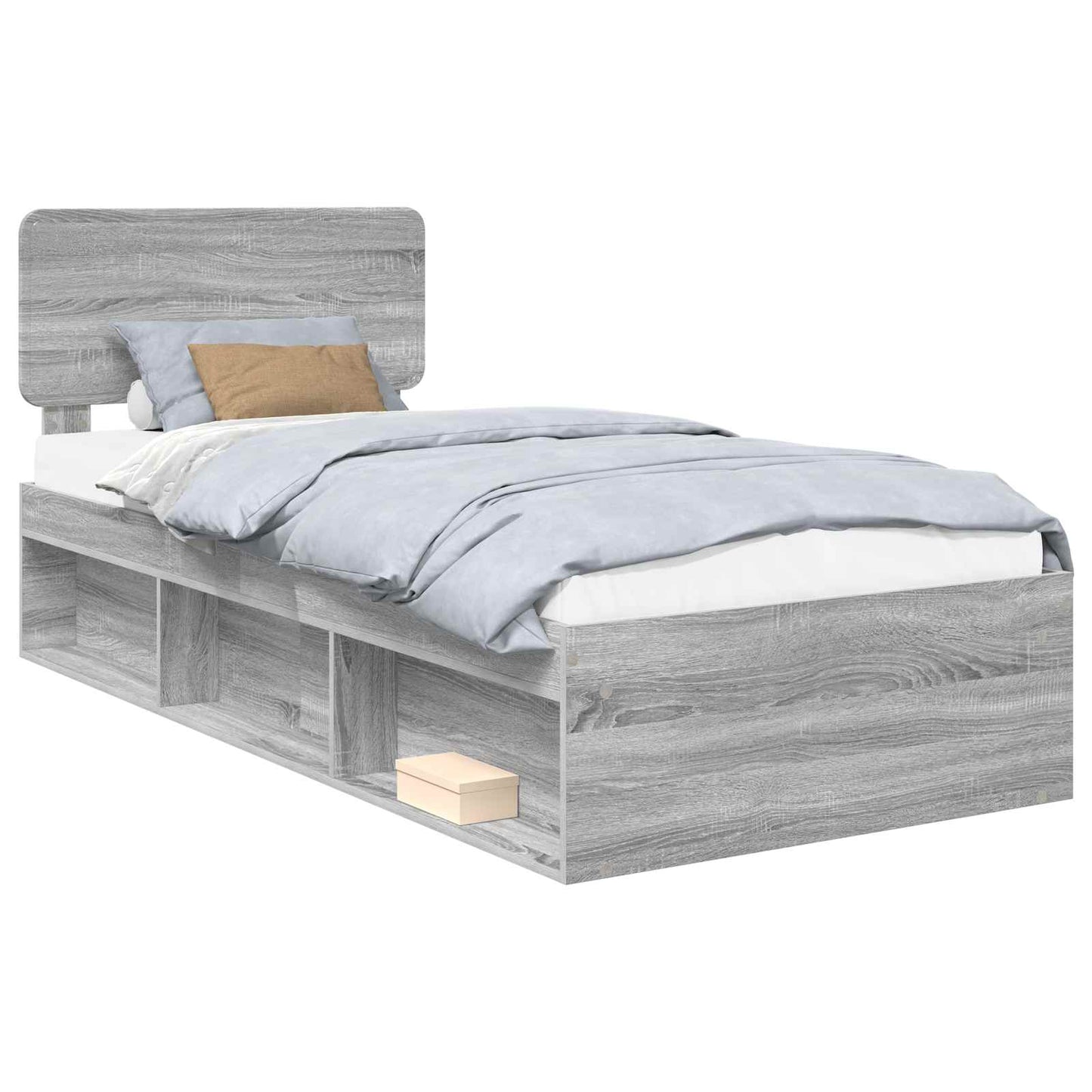 Struttura del letto Grigio Sonoma 90 x 200 cm Pino massello | homemem39