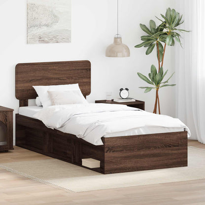 Struttura del letto Rovere Marrone 90 x 200 cm Pino massello | homemem39