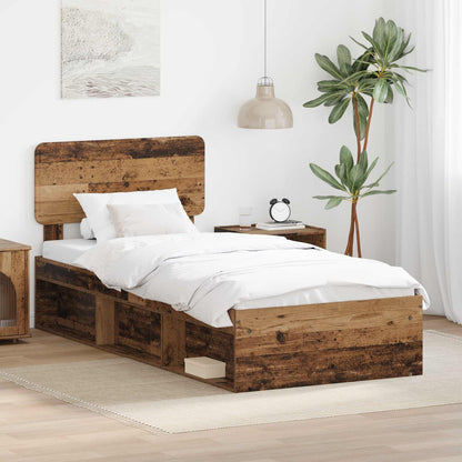 Struttura del letto Legno vecchio 90 x 200 cm Pino massello | homemem39