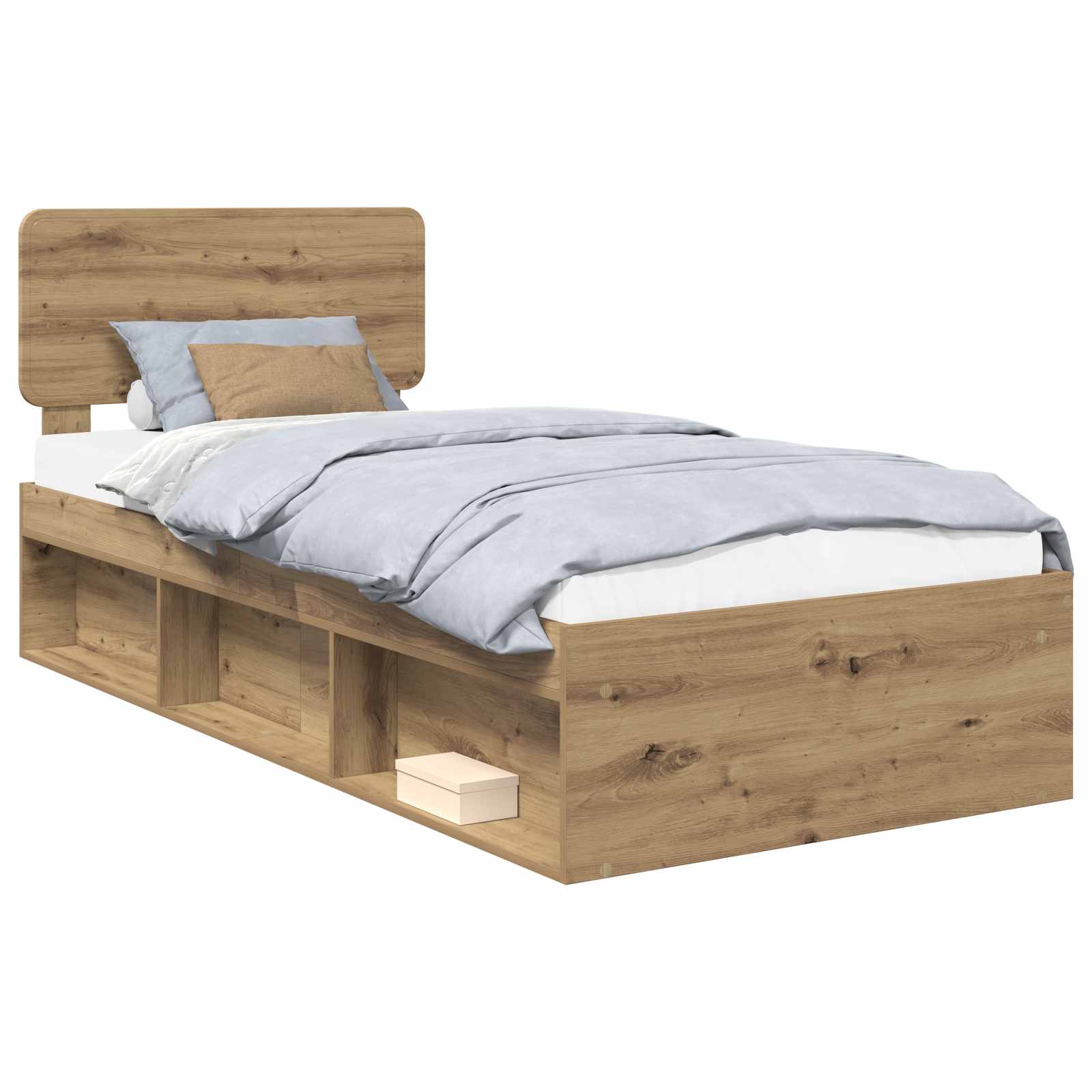 Struttura del letto con testiera Rovere Artigianale 90 x 200 cm | homemem39