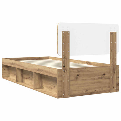 Struttura del letto con testiera Rovere Artigianale 90 x 200 cm | homemem39