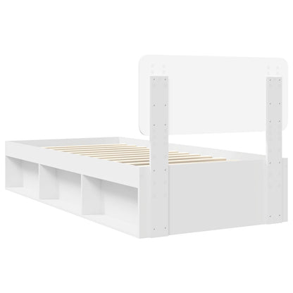 Struttura del letto Bianco 90 x 190 cm Pino massello | homemem39