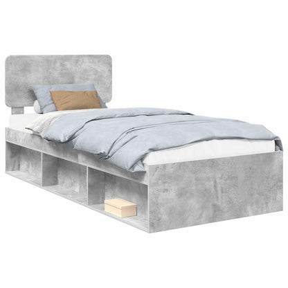 Struttura del letto Grigio Concretè 90 x 190 cm Pino massello | homemem39