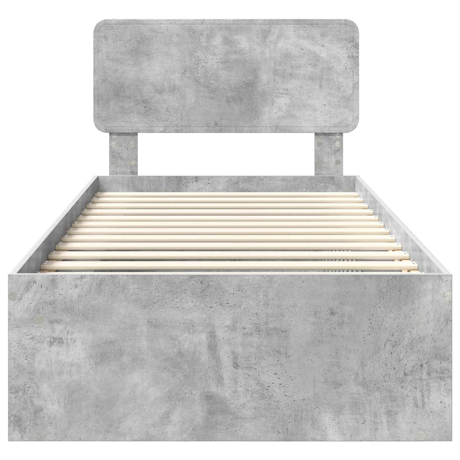 Struttura del letto Grigio Concretè 90 x 190 cm Pino massello | homemem39