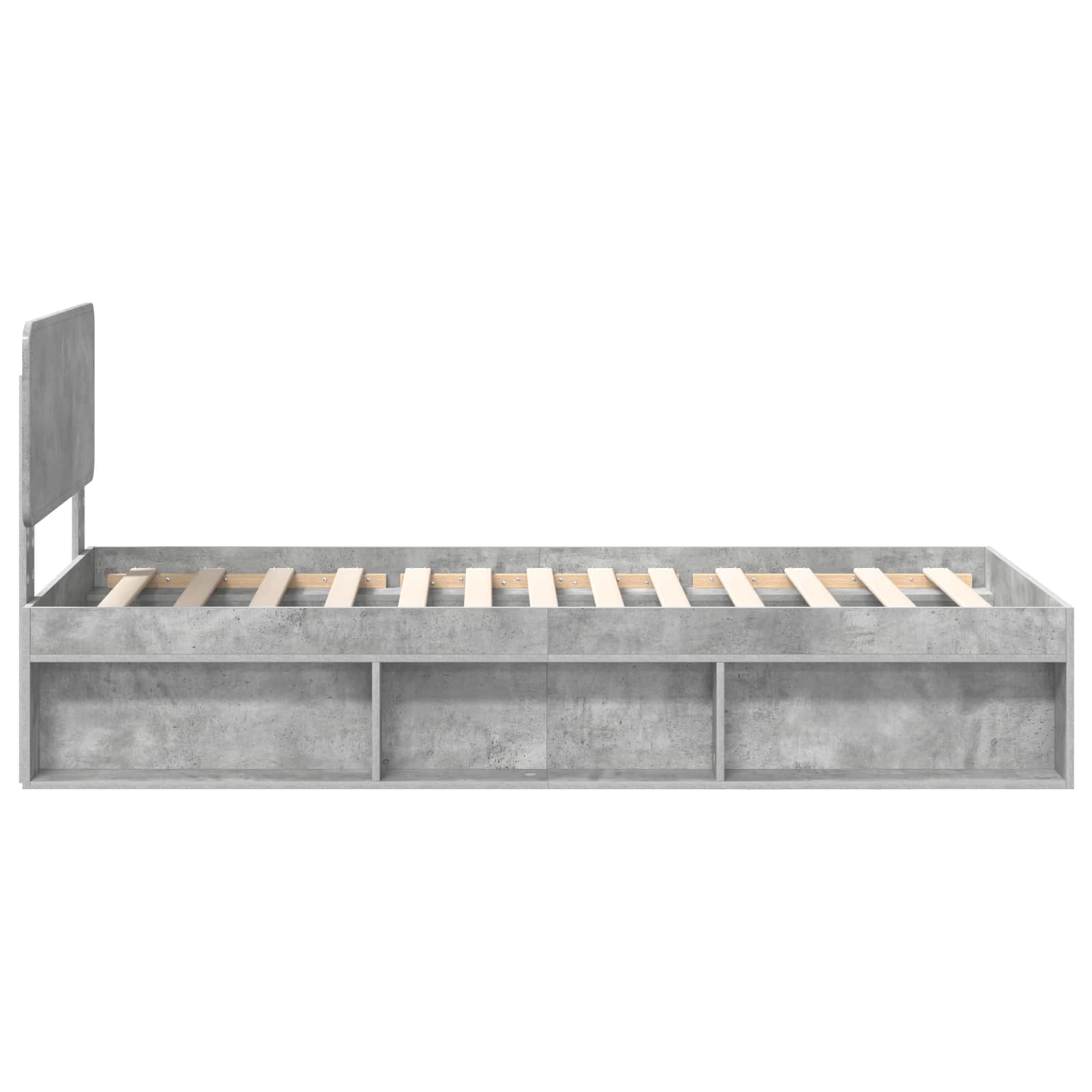 Struttura del letto Grigio Concretè 90 x 190 cm Pino massello | homemem39