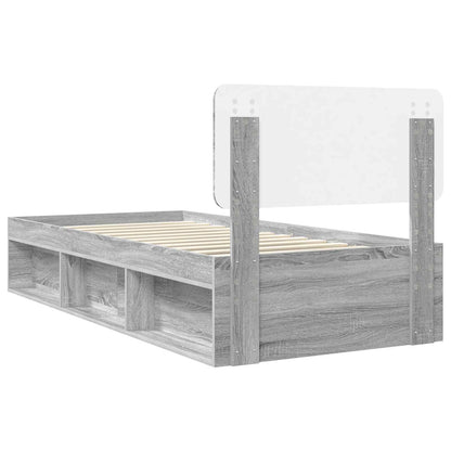 Struttura del letto Grigio Sonoma 90 x 190 cm Pino massello | homemem39